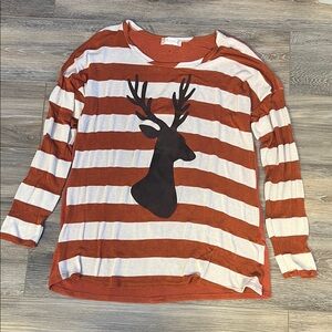 Striped Deer Print Women’s Shirt